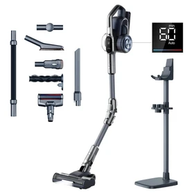 JIMMY H11 Pro Cordless Vacuum Cleaner, 700W/260AW Suction, 90 mins Runtime, Flexible Mental Tube, 7 Cleaning Tools, LED Display, for Carpets/Hard Floors - Dark Gray