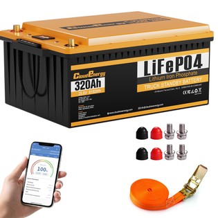 Coupon Geekbuying Cloudenergy 25.6V 320Ah LiFePO4 Battery Pack, 8192Wh Energy, 6000+ Cycles, Built-in 200A BMS