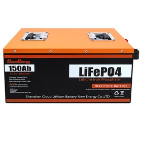 Cloudenergy 24V 150Ah LiFePO4 Akkupack 3840Wh 
