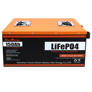 Cloudenergy 24V 150Ah LiFePO4 Battery Pack 3840Wh