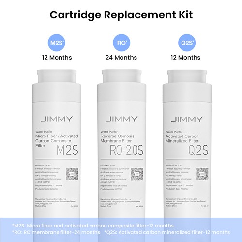 Jimmy R9 Filtre Composite à Charbon Actif Microfibre M2S - Cartouche De Rechange Pour Osmose Inverse