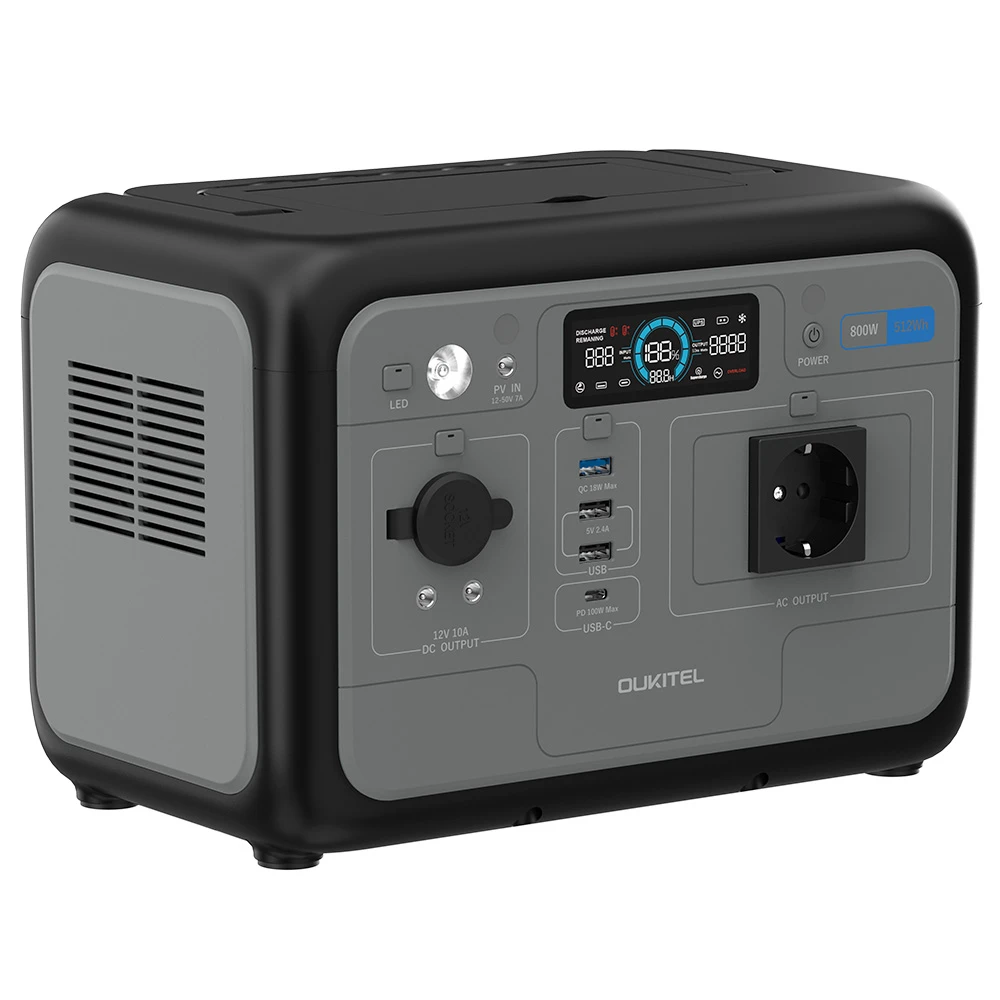 OUKITEL P5000 Pro Portable Power Station, 5120Wh LiFePO4 Battery, 4000W AC Output, Smart Temperature Control, Dual 100W USB-C, Seamless UPS Battery Backup, 15 Outputs, App Control, with Wheels