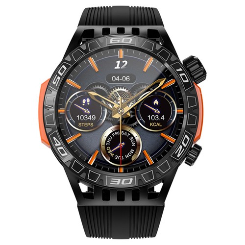 LOKMAT ZEUS 6 PRO Smartwatch, Doppeltaschenlampe, Bluetooth-Anrufe, 5 ATM wasserdicht, KI-Sprachassistent, Gesundheitsüberwachung – Schwarz