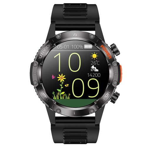 SENBONO V37Z Smartwatch, DIY-Video-Uhrenzifferblatt, 100 Sportmodi, Gesundheitsüberwachung, Bluetooth-Anrufe, IP68 wasserdicht – Schwarz