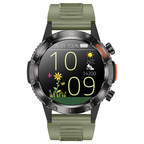 SENBONO V37Z Smartwatch, DIY-Video-Uhrenzifferblatt, 100 Sportmodi, Gesundheitsüberwachung, Bluetooth-Anrufe, IP68 wasserdicht – Grün