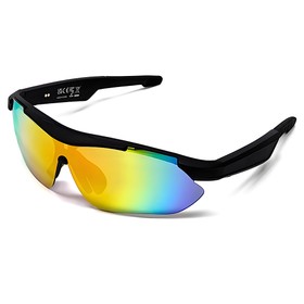 SENBONO QYpro 3 Intelligent Bluetooth Cycling Sunglasses Black Orange