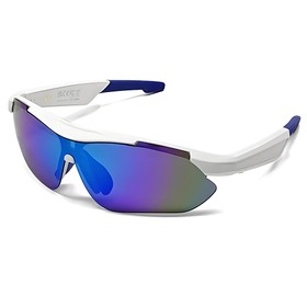 SENBONO QYpro 3 Intelligent Bluetooth Cycling Sunglasses White Blue