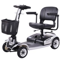 Unificare Mate Four-wheeled Scooter for the Elderly, 250W Motor, 24V 20Ah Battery, Front 8 inch & Rear 9 inch Tires, 7.8km/h Max Speed, 35km Range, Magnetic Brake, 190kg Max Load - Silver