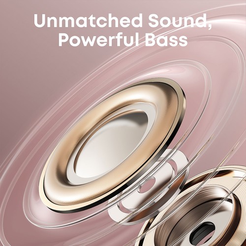 Soundcore AeroClip ワイヤレスイヤホン ピンク フルワイヤレスイヤホン Soundcore AeroClip ピンク&ブラウン