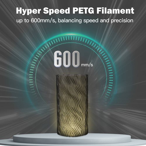 ERYONE Hochgeschwindigkeits-PETG-Filament, durchscheinend, 1 kg, Grau