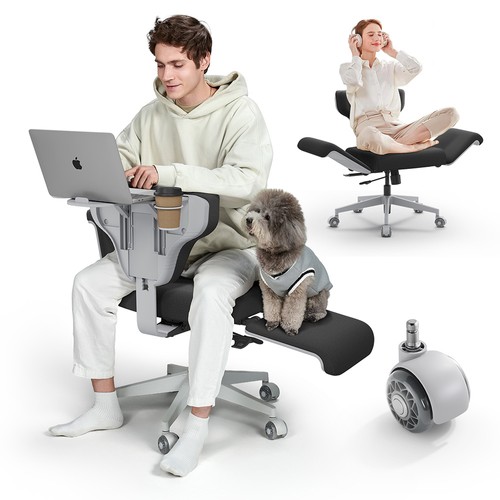 NEWTRAL Freedom-X-FF Multi-Posture Stuhl mit Armlehne Dunkelgrau