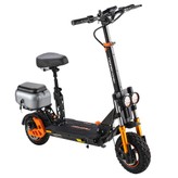TWOFISH V5 MAX Trottinette électrique avec siège, moteur 800W, batterie 48V 18Ah, pneus avant de 11 pouces et arrière de 10 pouces, vitesse maximale de 45 km/h, autonomie de 45 km, frein à disque avant et arrière, double suspension avant et arrière