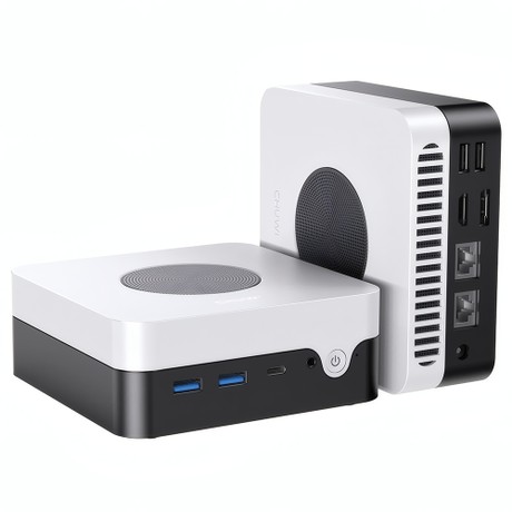 CHUWI LarkBox X Mini-PC, Intel N150 4 Kerne, max. 3,6 GHz, 16 GB RAM, 512 GB SSD, Typ C + HDMI + DP 4K-Dreifachdisplay, WiFi 6, Bluetooth 5.2, 2 x USB 3.2 Gen 2 Typ A, 2 x USB 3.2 Gen 1 Typ A, 1 x 2,5 G RJ45, 1 x 1 G RJ45, 1 x Audiobuchse