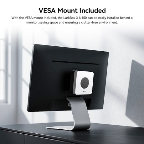 CHUWI LarkBox X Mini-PC, Intel N150 4 Kerne, max. 3,6 GHz, 16 GB RAM, 512 GB SSD, Typ C + HDMI + DP 4K-Dreifachdisplay, WiFi 6, Bluetooth 5.2, 2 x USB 3.2 Gen 2 Typ A, 2 x USB 3.2 Gen 1 Typ A, 1 x 2,5 G RJ45, 1 x 1 G RJ45, 1 x Audiobuchse