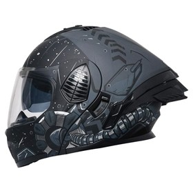 Full Face Flip up Dual Visor Helmet L