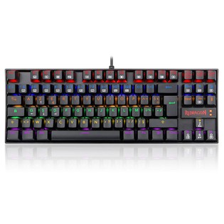 Coupon Geekbuying Redragon K552-KR-FR Rainbow Backlight TKL Mechanical Keyboard Compact 88 Keys AZERTY FR Layout Red Switch - Black