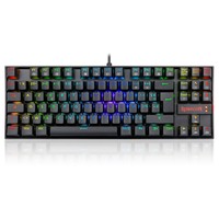 Redragon K552P-KR-FR RGB Backlight TKL Mechanical Keyboard Compact 88 Keys AZERTY FR Layout Red Switch - Black