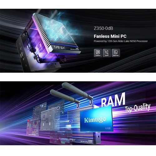 MINIX NEO Z350-0dB Mini PC Intel i3 N350 16GB 512GB EU/UK/US Plug