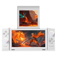 One Netbook ONEXSUGAR Sugar 1 Convertible Dual-screen Handheld Console, 6.01& 3.92 inch OLED Screen, Snapdragon G3 Gen 3, Android 14, 16GB RAM 512GB Storage, Hall Effect Joysticks, RGB Lights, 5600mAh Battery, WiFi 7 Bluetooth 5.3 - White