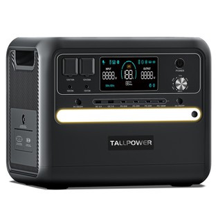 Coupon Geekbuying TALLPOWER V2400 Portable Power Station, 2400W AC Output, 2160Wh LiFePO4 Battery, Solar Generator, Adjustable Input Power, UPS Function, LED Light, 16 Outputs - Black