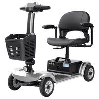 Unificare Unagi Négykerekű Roller, 250 W-os Motor, 24 V 12 Ah Akkumulátor, 8 hüvelykes Gumiabroncsok, 6 km/h Max. Sebesség, 20 km Hatótávolság, Mágneses Fék, 190 kg Max. Terhelhetőség - Ezüst