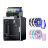 Creality K2 Pro Combo 3D Drucker + 6kg Mecpow HS PETG Filament -Transparent Rauchgrau/Transparent Blau/Transparent Regenbogen/Transparent Hellviolett/Transparent Hellrosa/ Transparent Cyan