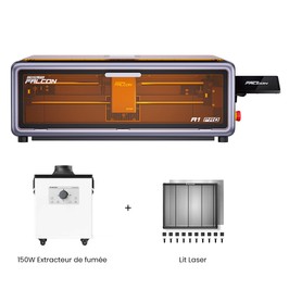 Creality Falcon A1 Pro 20W Graveur laser + 150W Extracteur de fumée + Lit Laser