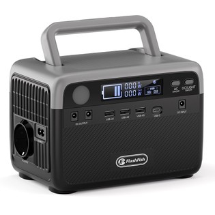 Coupon Geekbuying Flashfish BP030B 300W Portable Power Station, 230.4 Wh LiFePO4 Battery, 600W Surge, AC Outlets, Pass-through Charging, Solar Generator for Camping/Home Backup/Emergencies/Off-Grid/Power Outages