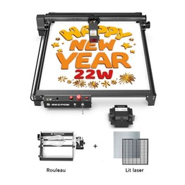 Mecpow X5 Laser 22W + rouleau rotatif + lit laser