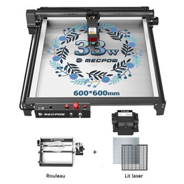 Mecpow X5 Pro 33W Laser + Plateau laser + Rouleau rotatif