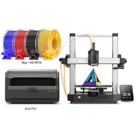 Anycubic Kobra 3 V2 Combo 3D Printer  + 4kg Mecpow High-Speed PETG Filament - Red, Blue, Black, and Yellow