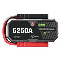 JFEGWO F40-6250A 3400A 12V Jump Starter, 16000mAh Battery Booster, 15W USB-C Fast Charging, LED Flashlight, IP54 Waterproof, for Gas up to 10L & Diesel up to 6.5L Engines