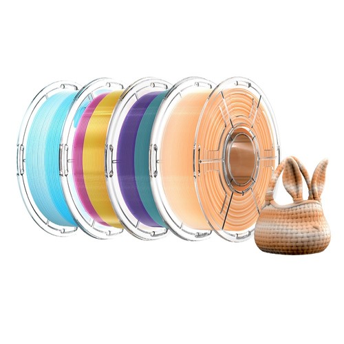 Elegoo Centauri Carbon 3D-Drucker 4kg HS PETG Filament - Orange-Weiß/Blau-Weiß/Rosa-Gelb/Grün-Lila