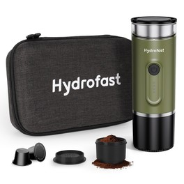 Hydrofast PO-100 Portable Espresso Maker 2-in-1 Capsule & Ground Coffee