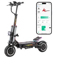 Halo Knight T107 Pro Electric Scooter (2025 Version), 3000W*2 Motor, 60V 38.4Ah Battery, 11 inch Tires, 95km/h Max Speed, 80km Range, Dual Hydraulic Brakes, Front Hydraulic & Rear Spring Suspension