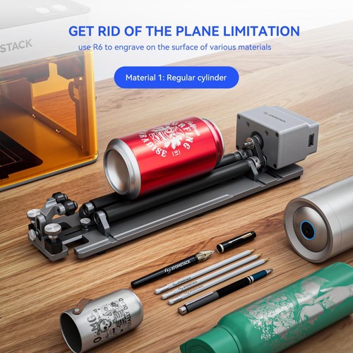 ATOMSTACK R6 roterande rulle med höjfötter