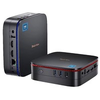 Blackview MP60 Mini PC, Intel N150 4 Cores Max 3.6GHz, 16GB RAM 512GB SSD, 2*HDMI Dual Screen Display, 16GB RAM 512GB SSD, Dual-band WiFi Bluetooth 4.2, 2*USB2.0, 2*USB3.0, 1*RJ45, 1*Headphone Jack