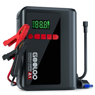 Coupon Geekbuying GOOLOO A1 2000A 12V Car Jump Starter with 150PSI Tire Inflator, 35L/Min Airflow, Auto-Shutoff, LED Light, For 7L Gas and 5.5L Diesel Vehicles