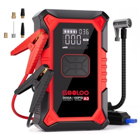 GOOLOO A3 3000A 12V Car Jump Starter with Tire Inflator