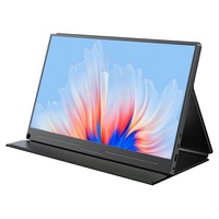 UPERFECT UColor A17 15.6 inch Portable Monitor, 3840*2160 60Hz 16:9 IPS Screen, 178° Viewing Angle, 1000:1 Contrast Ratio, 100% sRGB, 1*Full-Featured Type-C, 1*mini DP, 1*HDMI, 1*USB-A, 1*3.5mm AUX - US Plug