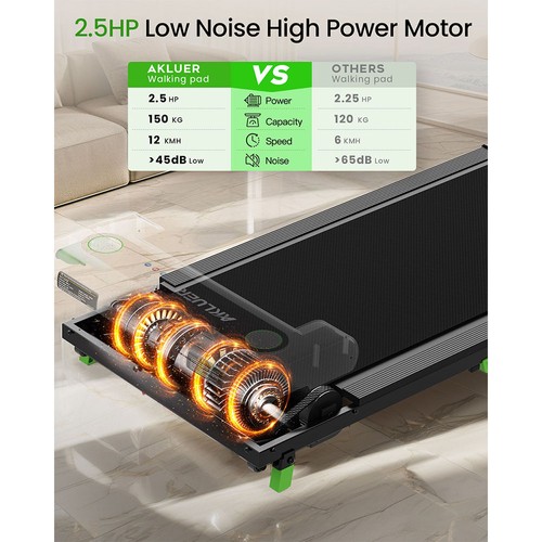 Akluer 480L-B löpband med lutande pad och handtag