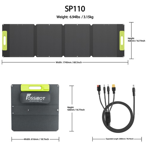 FOSSiBOT SP110 110W Faltbares Solarpanel