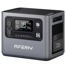 AFERIY P280 Hordozható Áramforrás, 2800W Tiszta Szinuszhullámú AC Kimenet, 2048Wh LiFePO4 Akkumulátor, Bővíthető Kapacitás, 13 Kimeneti Port, 1,5 Órás Gyors Töltés, 1200W Napelemes Bemenet, Intelligens Alkalmazásvezérlés és 10ms UPS Biztonsági Mentés