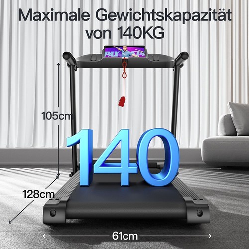 ROBORE P9 Klappbares Laufband für Zuhause, 14 km/h Höchstgeschwindigkeit, 3,0 PS bürstenloser Motor, 136 kg maximale Belastbarkeit, Herzfrequenzsensor