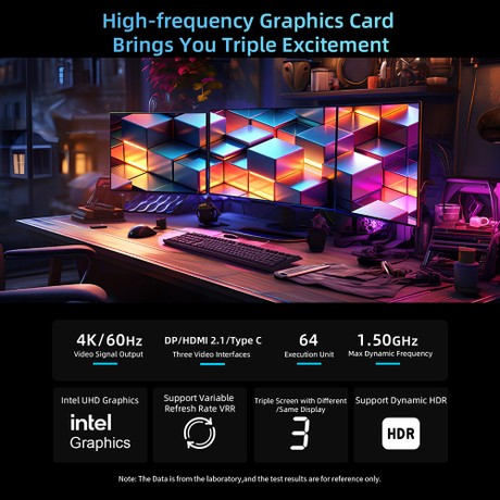 BMAX B10 Pro Mini PC, Intel i7-13620H 10 Cores Max 4.9GHz, 24GB LPDDR5 RAM 1TB SSD, DP+HDMI+Type-C Triple Display,  WiFi 6 Bluetooth 5.2, 2*USB3.2, 2*USB2.0, 1*RJ45, 1*3.5mm Headset Jack