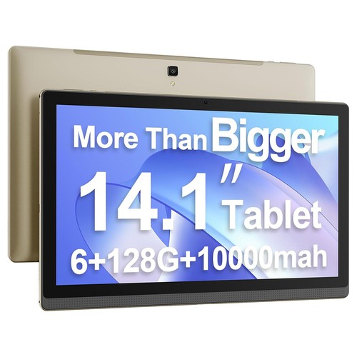 MESWAO B1 14,1-Zoll-Tablet, 6 GB RAM, 128 GB Speicher, EU-Stecker, Gold