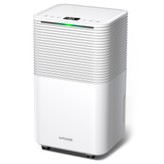 HUMILABS 12L Déshumidificateur, réservoir d’eau de 2L, minuteur 24h, 3 modes, vidange automatique/manuelle, écran tactile LED, faible bruit