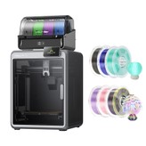 Creality K2 Combo Imprimante 3D + 6kg Mecpow filament PETG haute vitesse - Gris fumé/Bleu/Arc-en-ciel transparent/Violet clair/Rose clair/Cyan