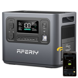 Coupon Geekbuying AFERIY P210 Portable Power Station, 2400W AC Output, 2048Wh LiFePO4 Battery, 16 Outputs, 2H Fast AC Recharge, 500W Solar Input & App Control