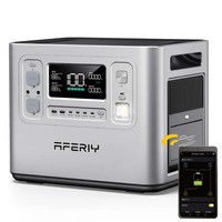AFERIY P210 Hordozható Erőmű, 2400 W AC Kimenet, 2048 Wh LiFePO4 Akkumulátor, 16 Kimenet, 2 Óra Gyors AC Újratöltés, 500 W Napelemes Bemenet és Alkalmazásvezérlés